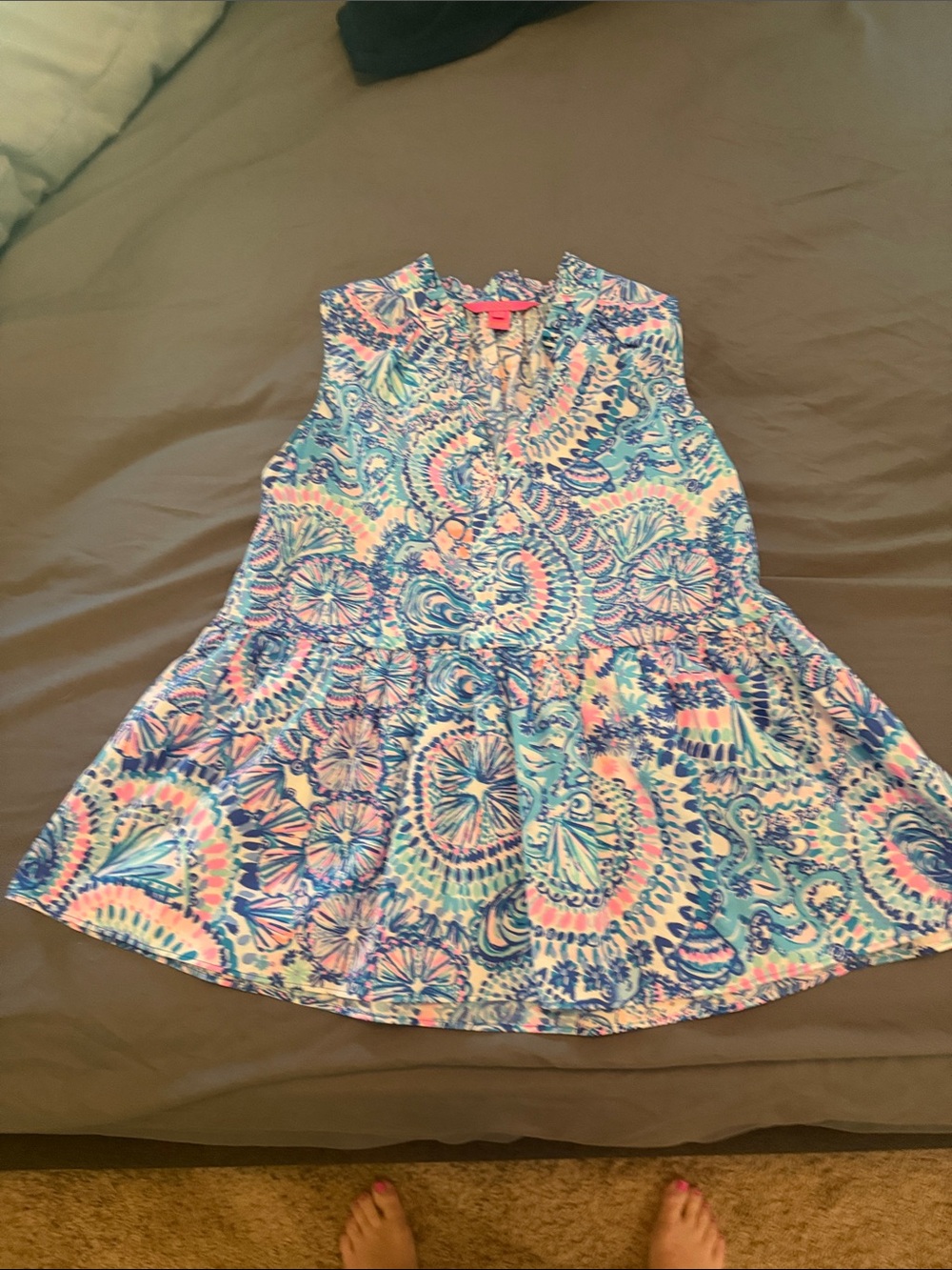 Lilly Pulitzer Sleeveless Top in Blue, Pink, White